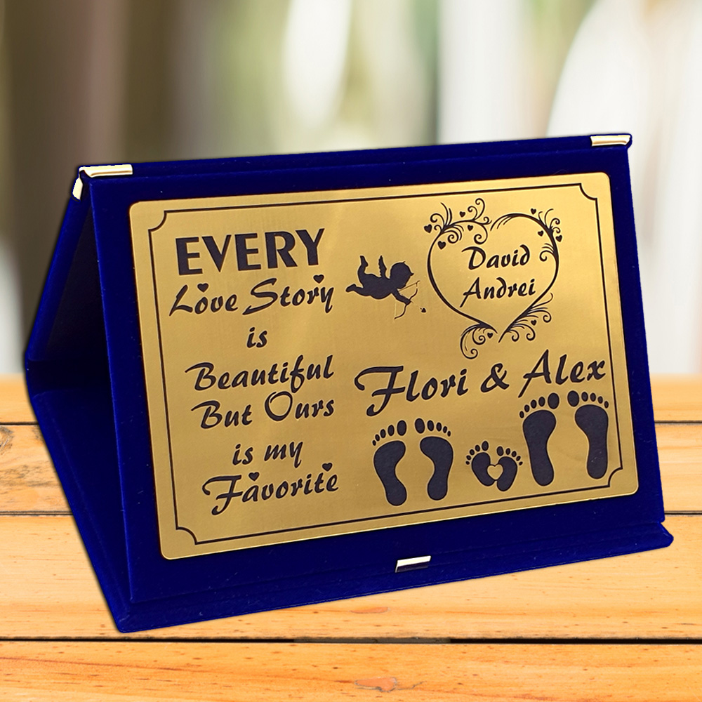 Plachetă personalizată Every Love Story