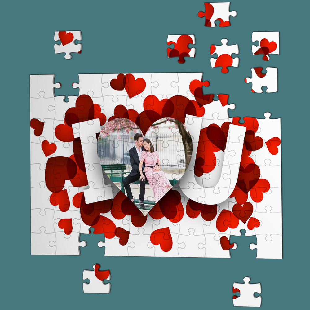 Puzzle personalizat I Love You