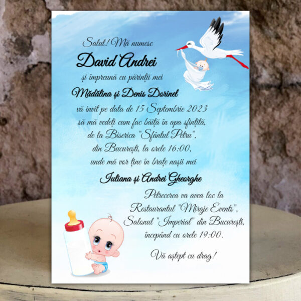 Invitații botez băiat 09