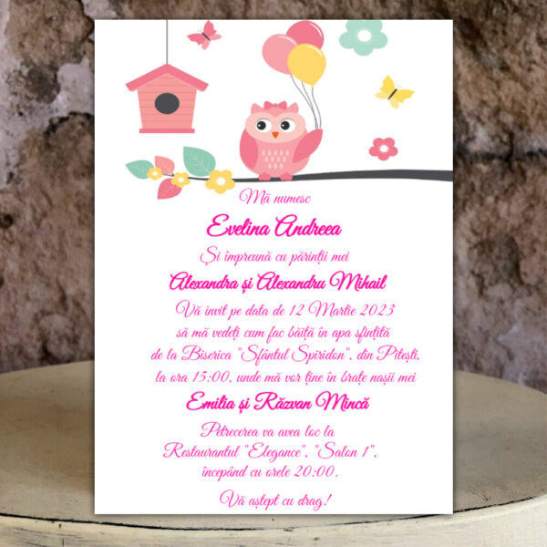 Invitații botez fetiță 13