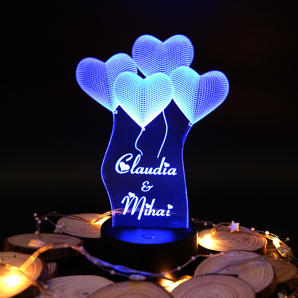 Lampa personalizata 3D Love