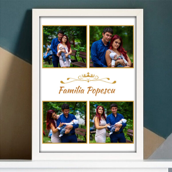 Tablou personalizat cu colaj pentru familie