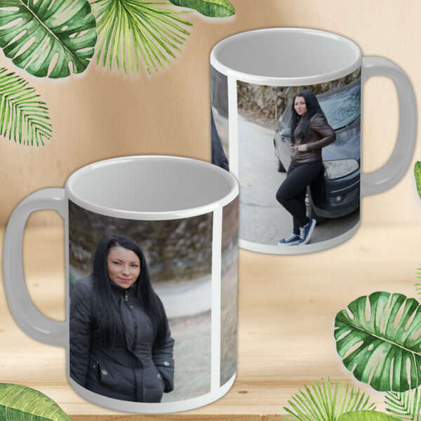 Cană personalizată cu trei poze
