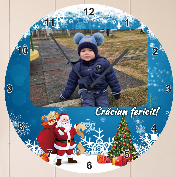 Ceas personalizat cu Moş Crăciun