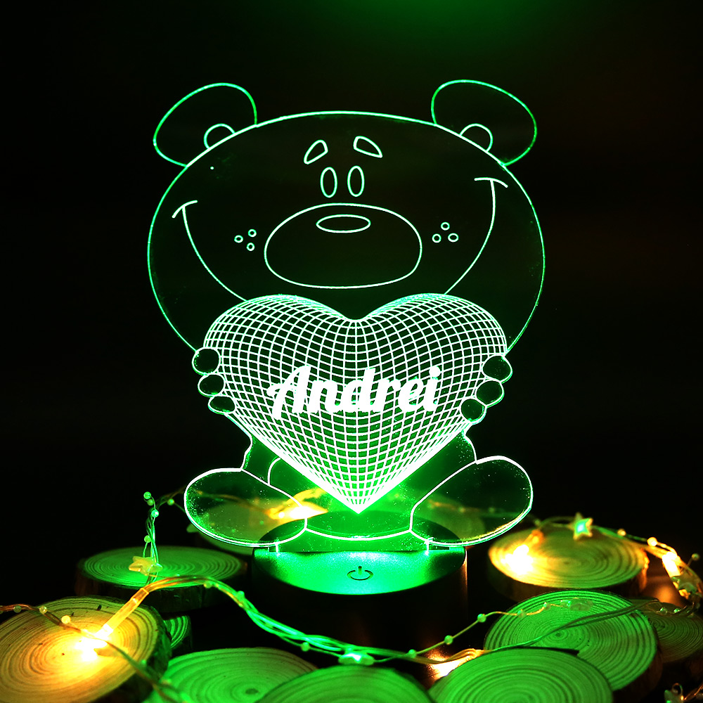 Lampa personalizata 3D cu Ursuleț