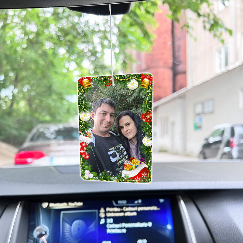 Odorizant auto personalizat Crăciun cu globulete