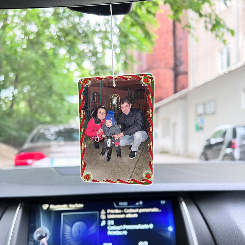 Odorizant auto personalizat Crăciun fundițe