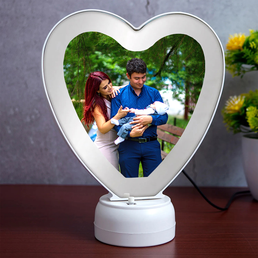 Oglindă magică cu LED personalizată inimă